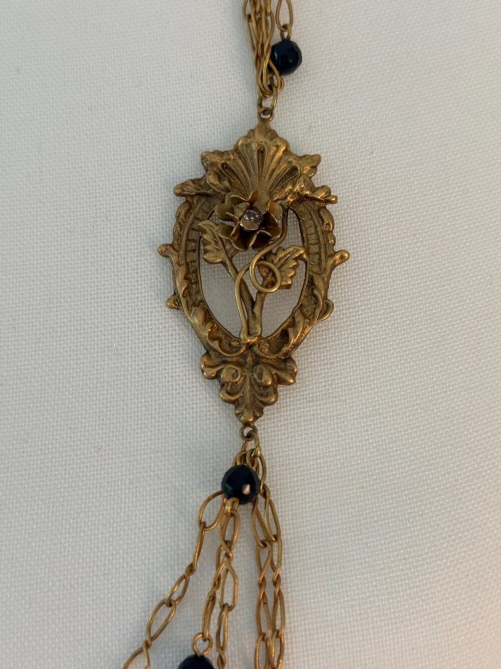 Virgin Saints & Angels Gold and black long necklace - Picture 2 of 3